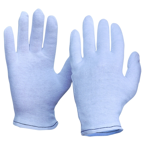 GLOVE POLY COTTON LINER INTERLOCK HEMMED WRIST LARGE